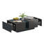 Luxurious 102x60x36cm Coffee Table with 2 Drawers-485659794