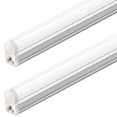 Barrina T5 Led Shop Lights, 4ft, 2200lm, 6500k (super Bright White), 20w, Utility Garage Lighting, Ceiling And Under Cabinet Light, Corded Electric With On/off Switch, 2 Packs