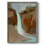 Turquoise Falls I, reproduction encadrée - bois massif-1075729361