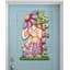 Spring Bunny Wreath Wooden Door Hanger