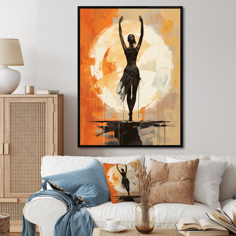 " Beige Yoga Inner Balance I ", Black, 44" H x 34" W x 1.5" D