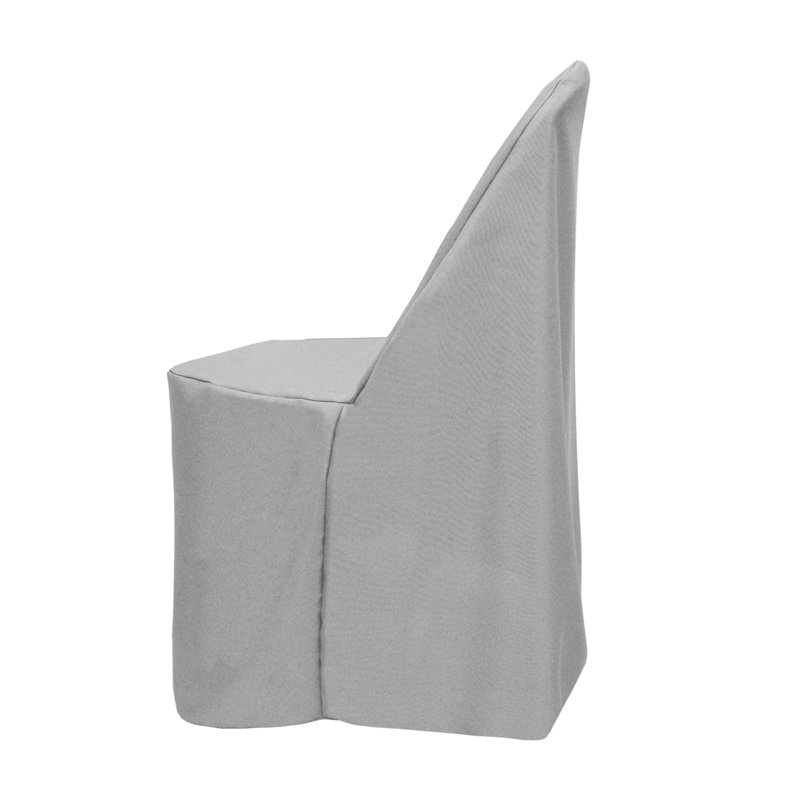 Housse pour chaise de salle à manger, Mélange de polyester argenté