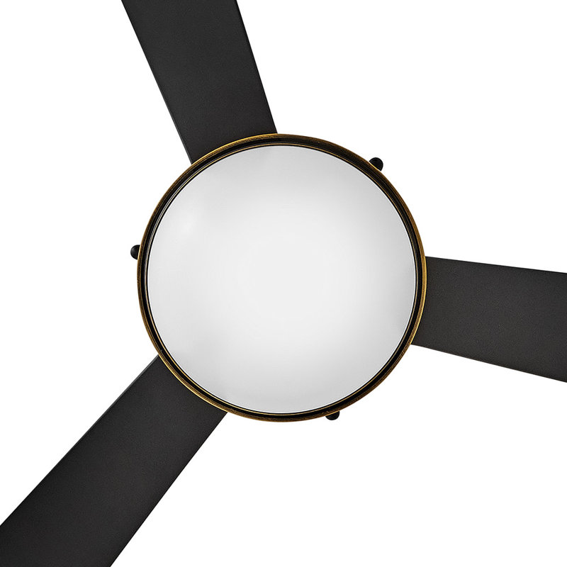 Cascade 62'' Ceiling Fan with LED Lights, Matte Black/Gold