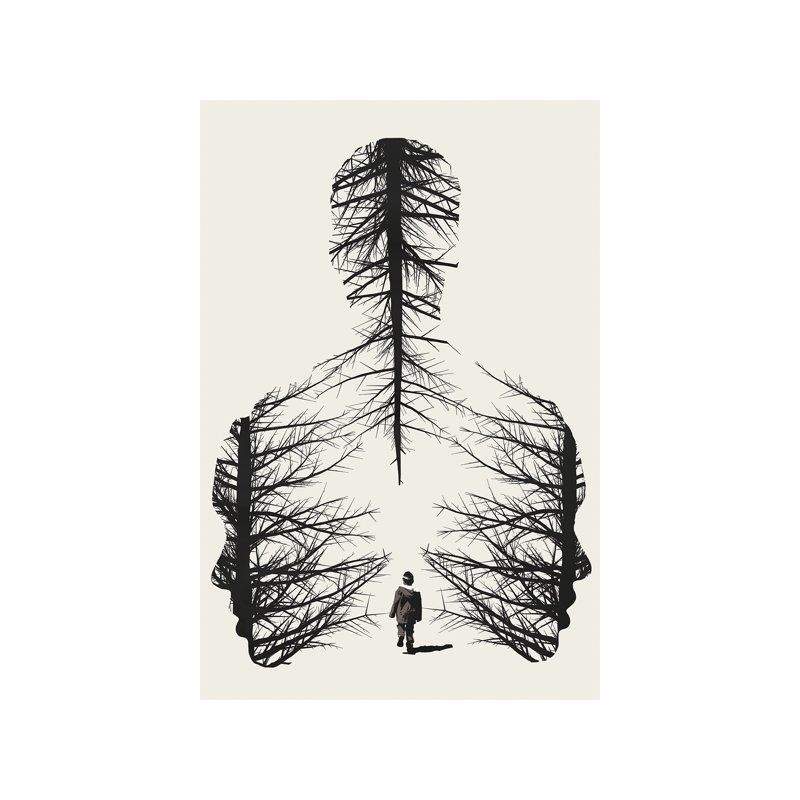 "the walk" par décor¡ niel taylor-impression sur graphiques, H 48 po x l 32 po x P 1,5 po, Toile tendue