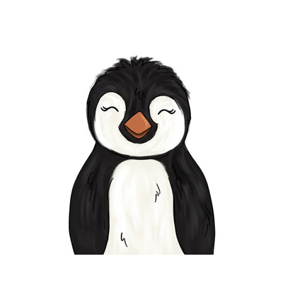 Penguin 1 Piece Wrapped Canvas Wall Art