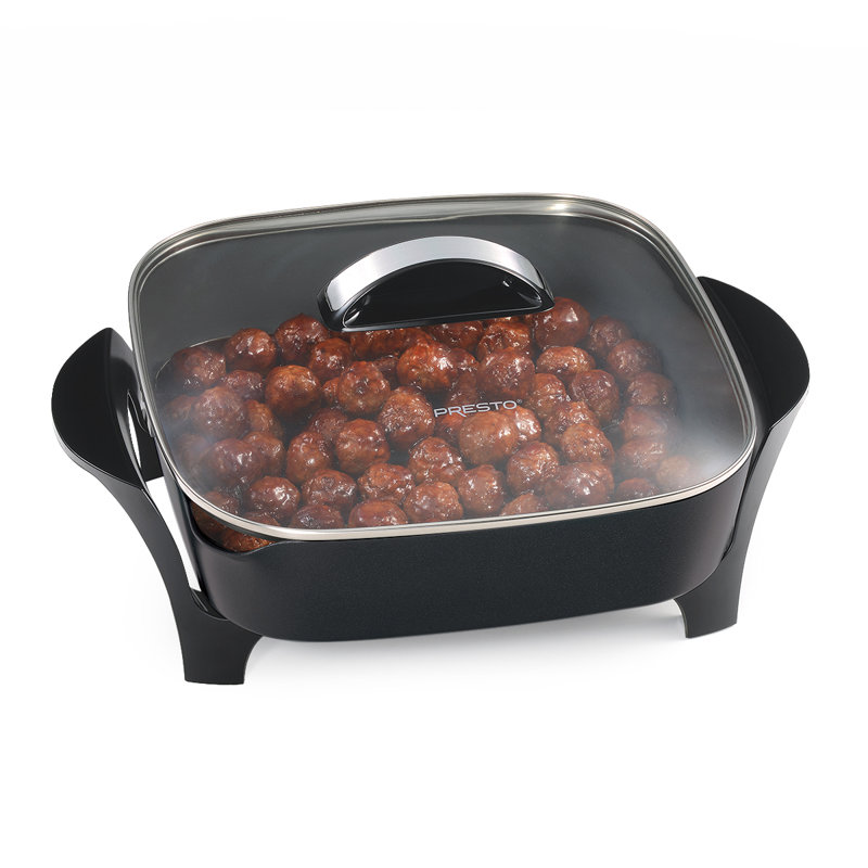 Presto 12" Electric Skillet With Glass Lid