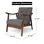 Élégante chaise d'appoint Mid-Century moderne: conception capitonnée intemporelle en gris foncé pour votre espace sophistiqué-1429765727