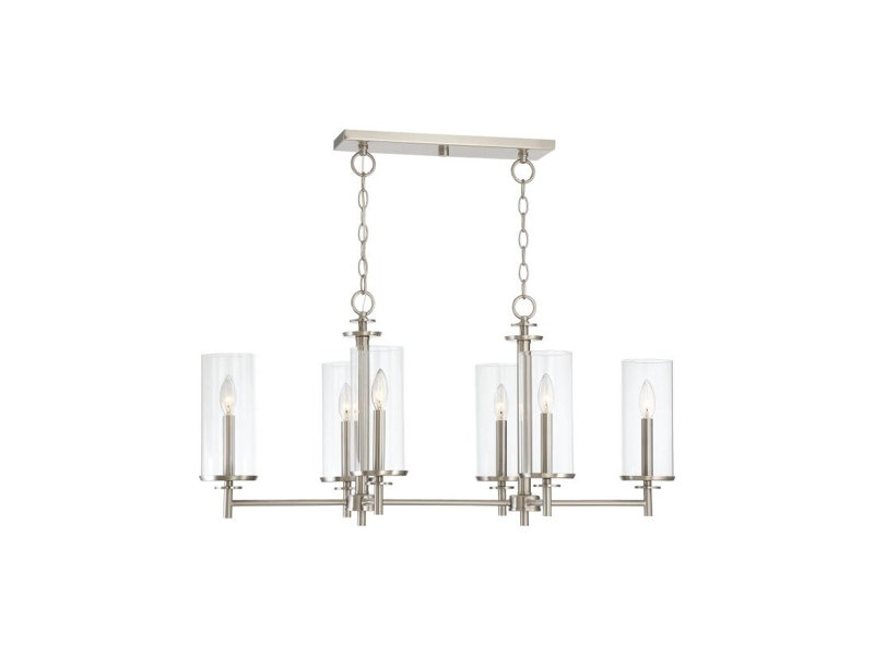A46DB5D623C3464781DD2627BE1DFC02 Sikes 16 po Luminaire suspendu 6 lumières (platine satiné)