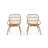 Accent Chairs For Backyard - Brown, 28.88In.D X 23.54In.W 32.69In.H, And Iron Iron, Open Weave