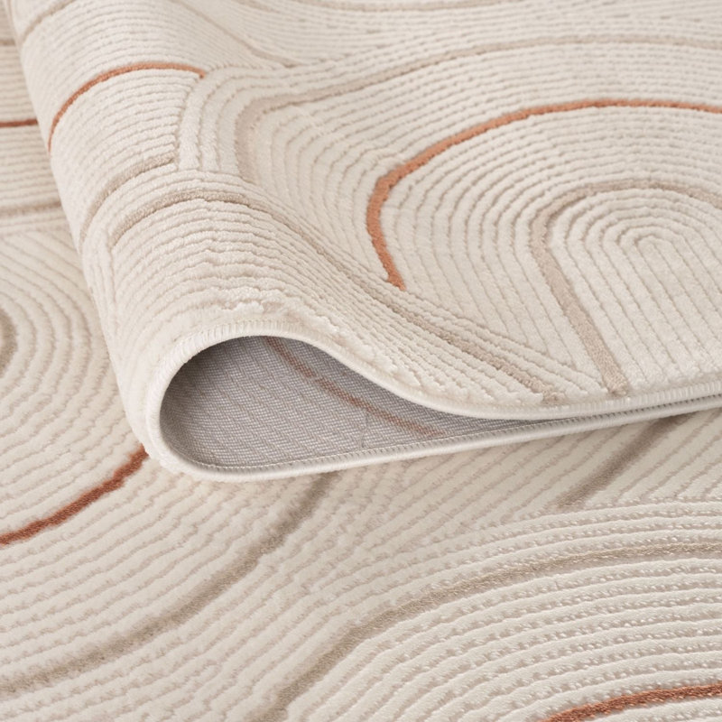 Carmel Modern Arc Cream/Terra Area Rug, Rectangle 120 x 170 cm