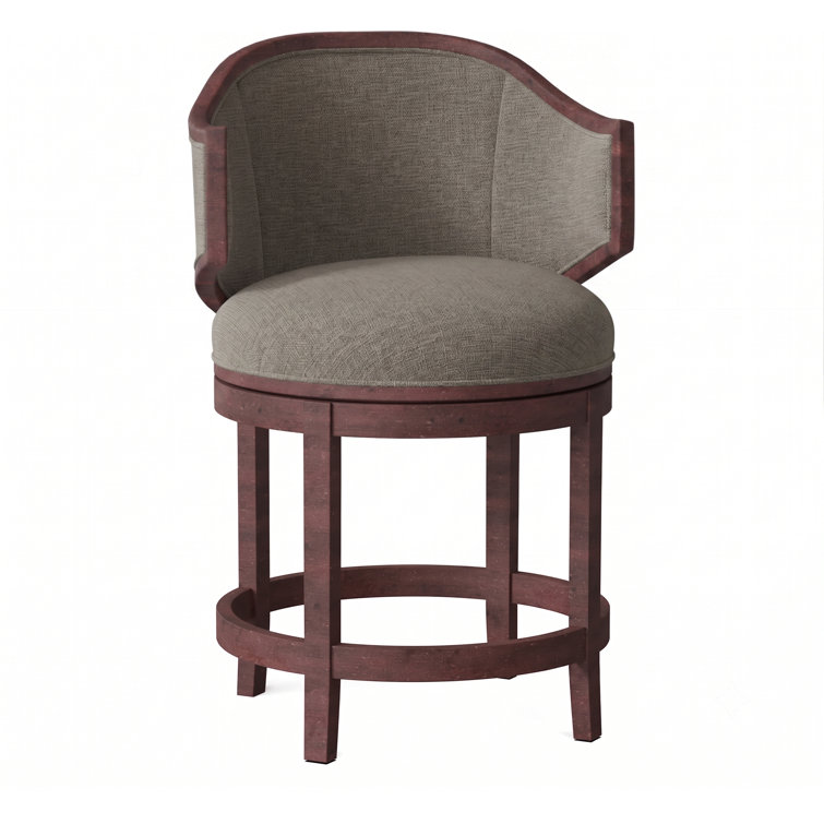 Gimlet Upholstered Stool with Solid Wood Frame