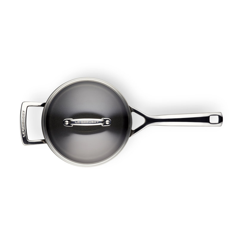 Le Creuset Toughened Non-Stick Saucepan with Glass Lid, 18cm