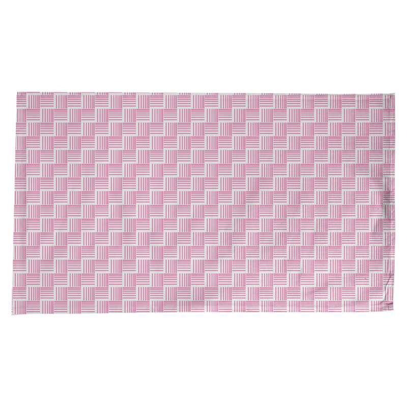 Rayures nattes classiques Nappe, Rose / blanc