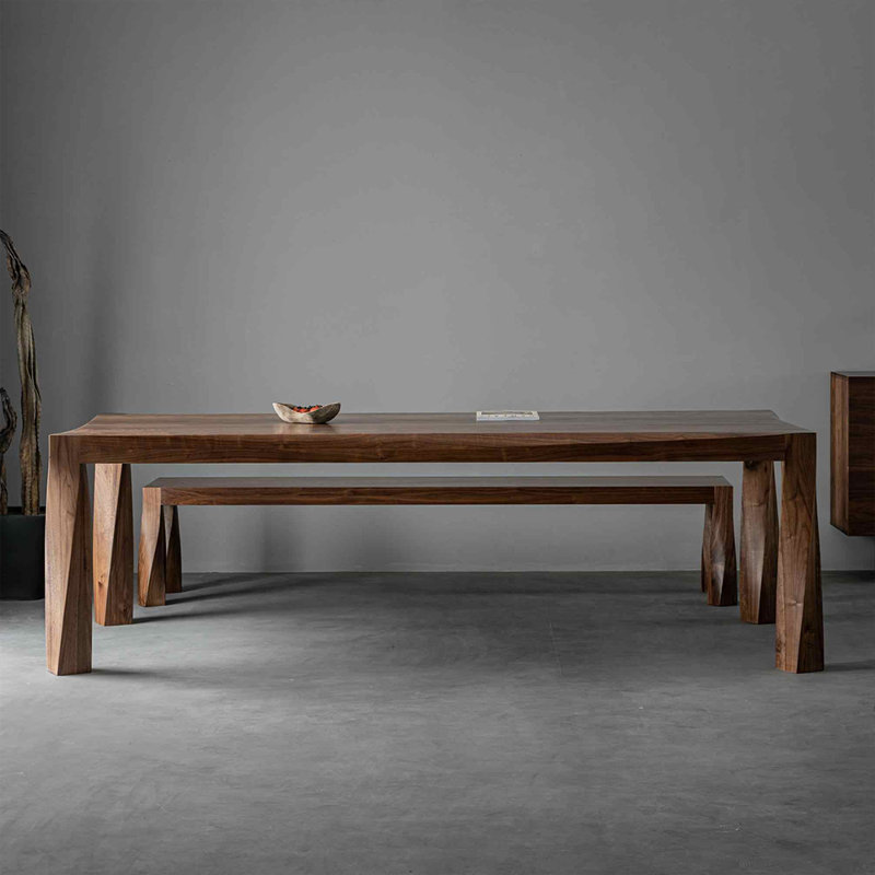 Modern simple rectangular solid wood table, 29.5"H x 70.8"L x 31.4"W