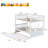 Full Over Full Solid Wood Bunk Bed With Trundle&Ladder, Convertible to 2 Full Size Beds-1180715794