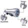 3-Function Kitchen Spray head with 10 Adapters,Chrome
