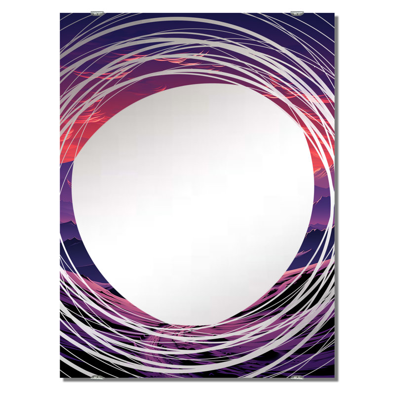 Amethyst Desert Sands Journey I - Rectangle Mirror, 40" x 30"