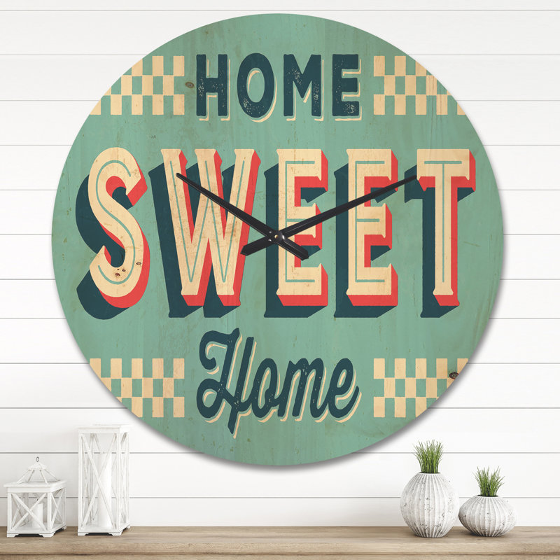 Horloge murale Home Sweet Home, Grand