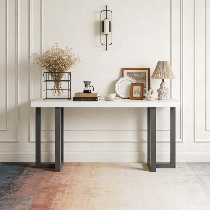 Console Table, Gray,White