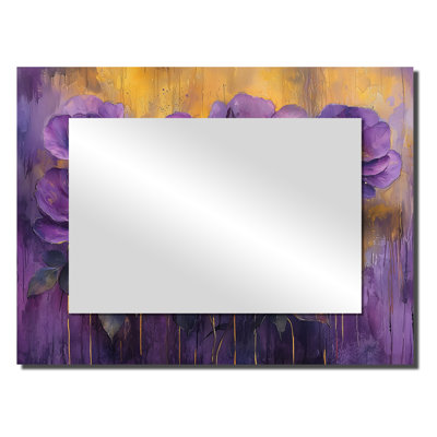 Dreamscape lavande foncé rose Radiance I - miroir de roses - impression murale sur métal