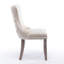 Chaise de salle à manger rembourrée, 2 pièces, beige Pieds en bois massif. Support solide. Coussin en mousse. Chevilles réglables. Chaises Sw8809bg, sur cadre. Dossier haut confortable.-2132126035-2132126061