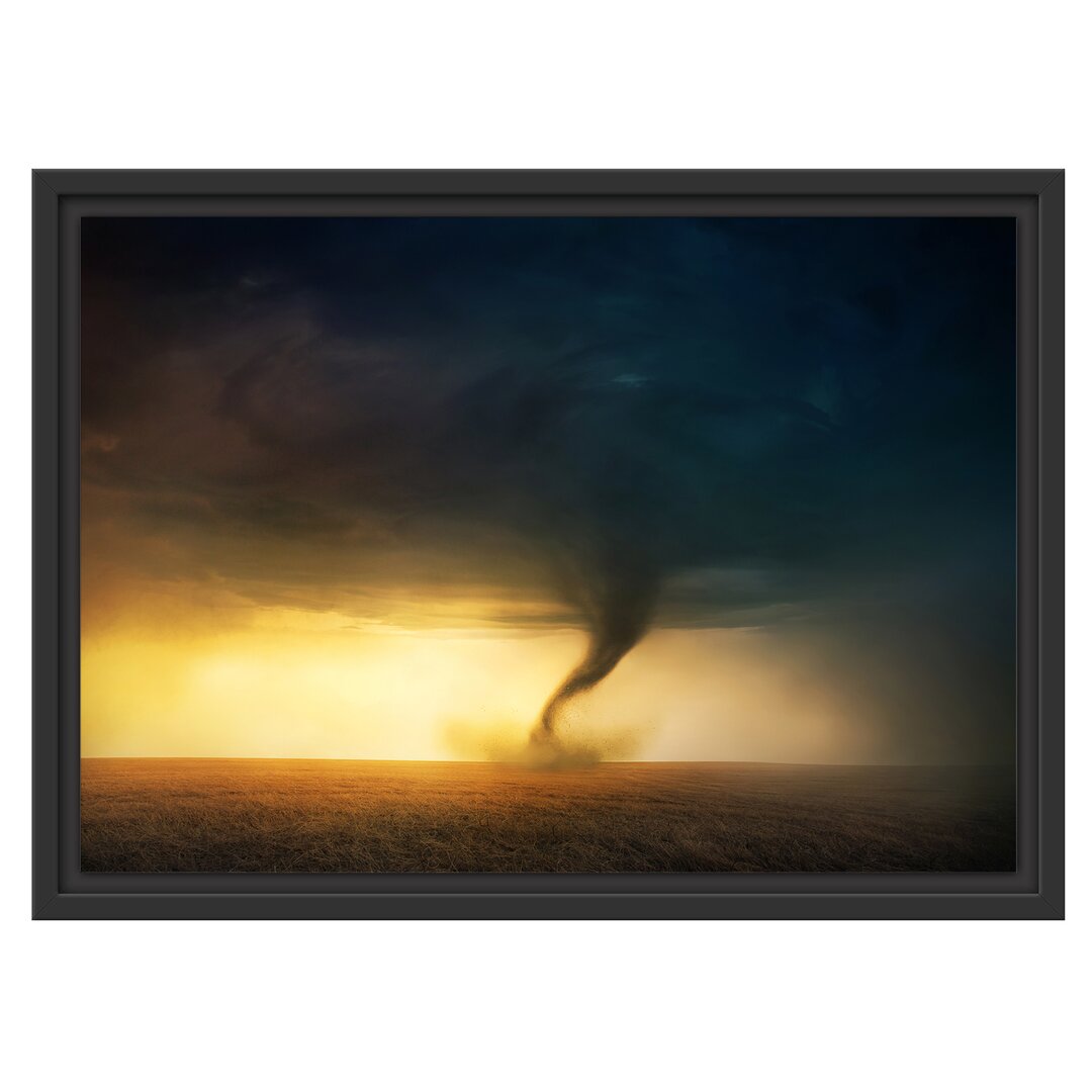 Gerahmtes Wandbild Naturgewalt Tornado