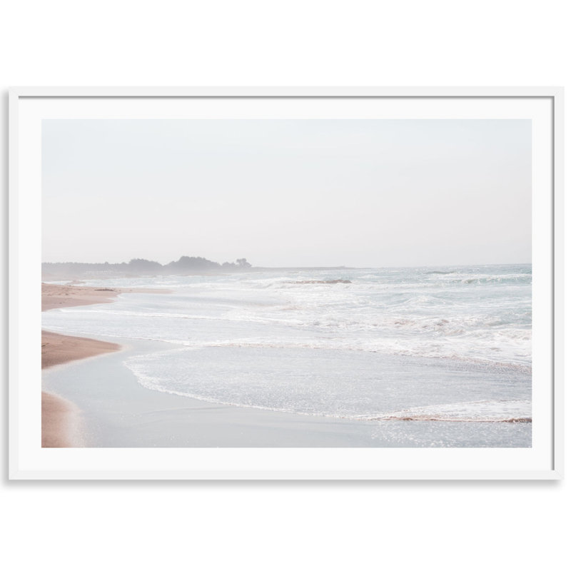 10 Mile Beach Print by Carly Tabak, 25" W x 18" H, White Wood