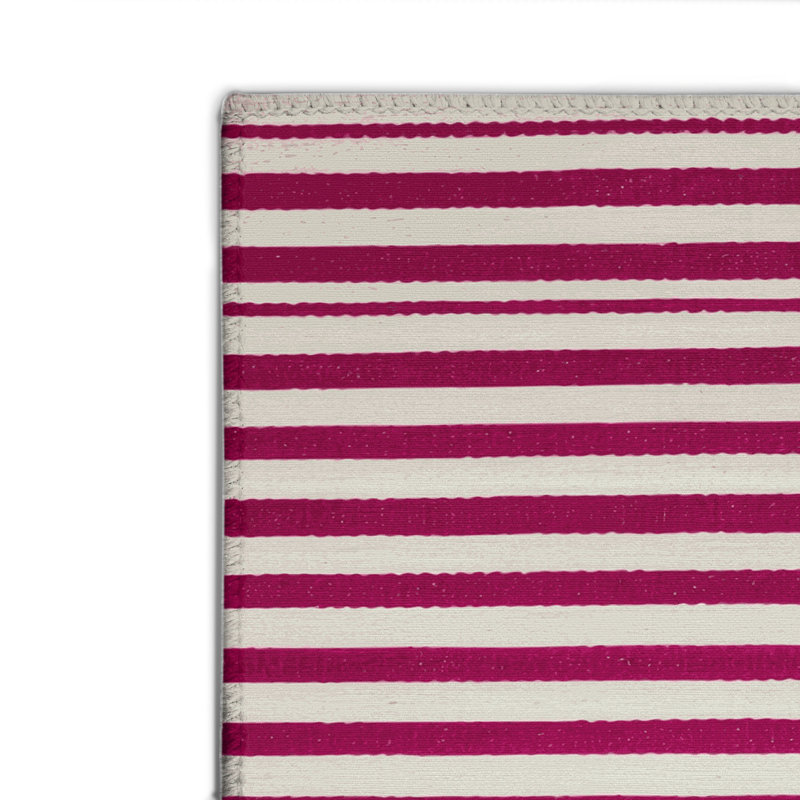 Tapis intérieur / extérieur beige HorizontalStripes, Rectangulaire 2 pi x 3 pi