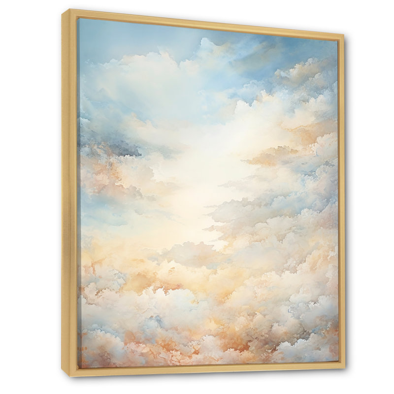 Horizons célestes sur toile, Cadre flottant naturel, H 32 po x l 24 po x P 1 po