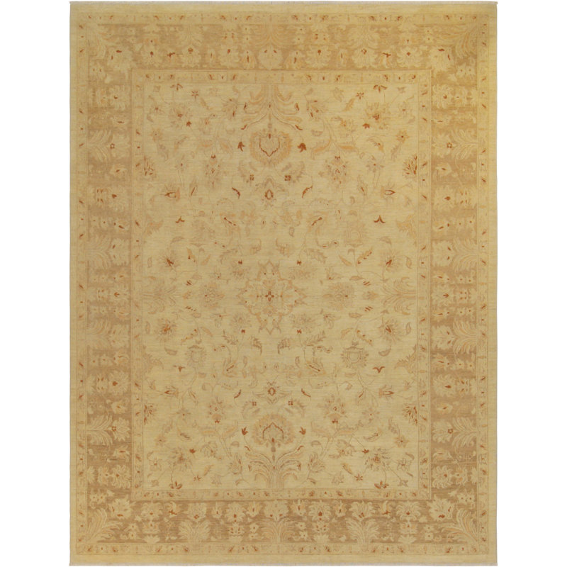 Tapis oriental en laine ivoire Aarav