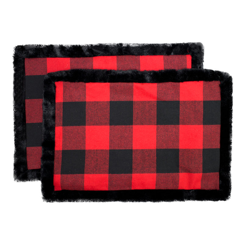 Allegonda Polyester Plaid Rectangle Placemat