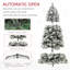 Arbre de Noël artificiel pré-éclairé 6,5 pi avec 350 lumières claires et 1107 pointes, arbre de Noël enneigé avec base en métal, arbre de Noël à charnières pour le bureau à domicile, vert