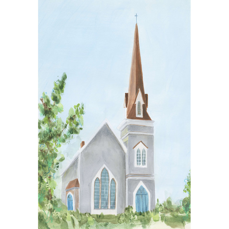 Église de campagne I, H 36 po x l 24 po x P 1,25 po