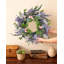 20" Spring Floral Wreath – Lavender & Blossom Décor with Rattan Base