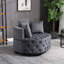 Chaise d'appoint / Fauteuil demi-tonneau classique pour salon / Chaise de loisirs moderne (gris)-1464276695