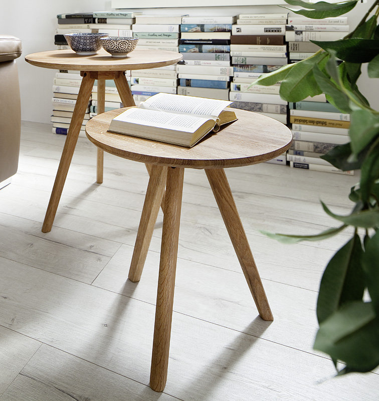 Annie Solid Wood Three Leg Coffee Table
