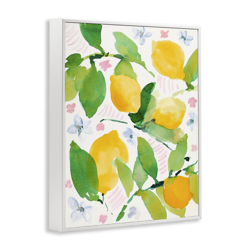 «Garden Lemons with Pastel Florals», estampe numérique, conception de Lanie Loreth, H 30 po x l 24 po