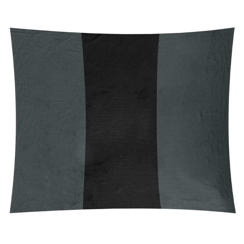 Tapisserie de polyester Las Vegas, H 88 po x l 104 po, Gris acier / noir / gris acier