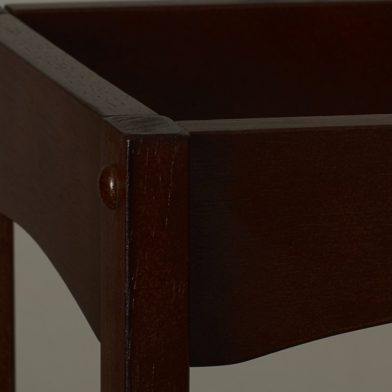 Walnut Wood Umbrella Stand with Metal Tray