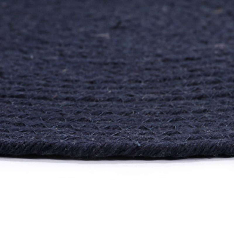 Billingsy Cotton Solid Colour Round Placemat, Navy Blue