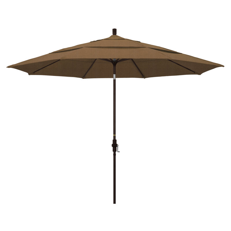 Parasol de marché 11' en aluminium, Sunbrella AA - Séquoia Davidson