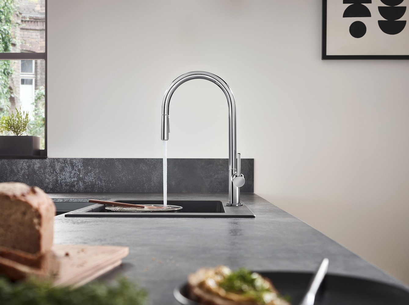 Hansgrohe Talis N Higharc Pull-Down Faucet, Chrome
