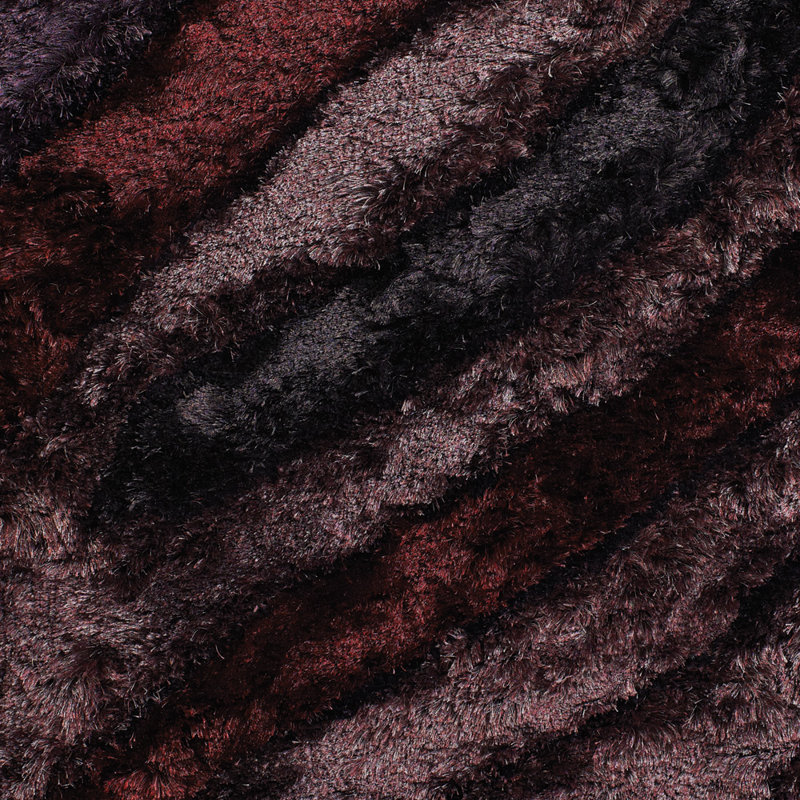 Flemish Hand Loomed Modern Area Rug in Purple/Burgundy/Mauve, Rectangle 7'9" x 10'6"