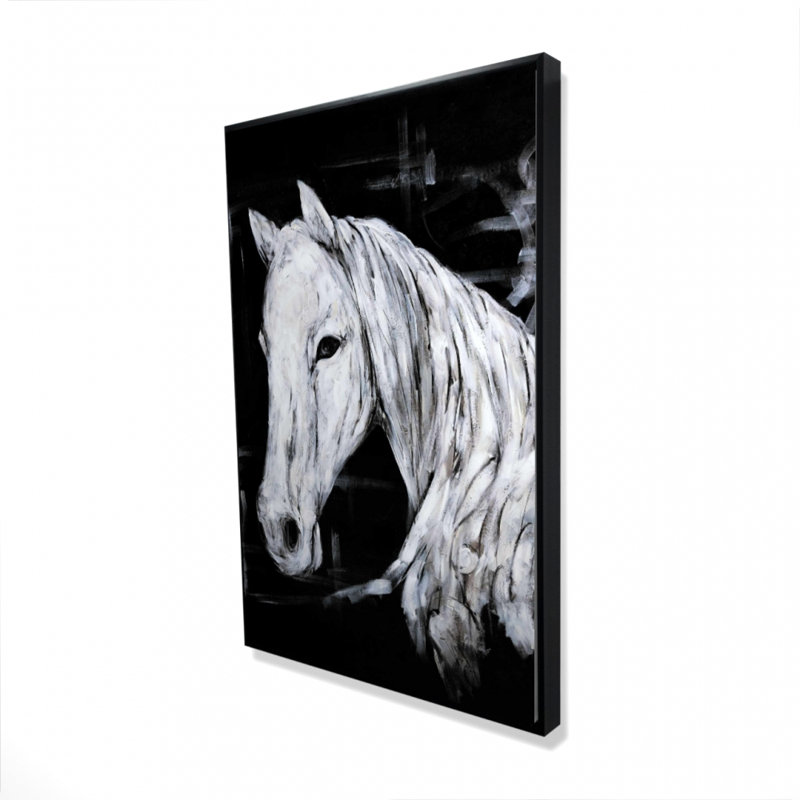 «Abstract Horse Profile View», reproduction sur toile, H 36 po x l 24 po