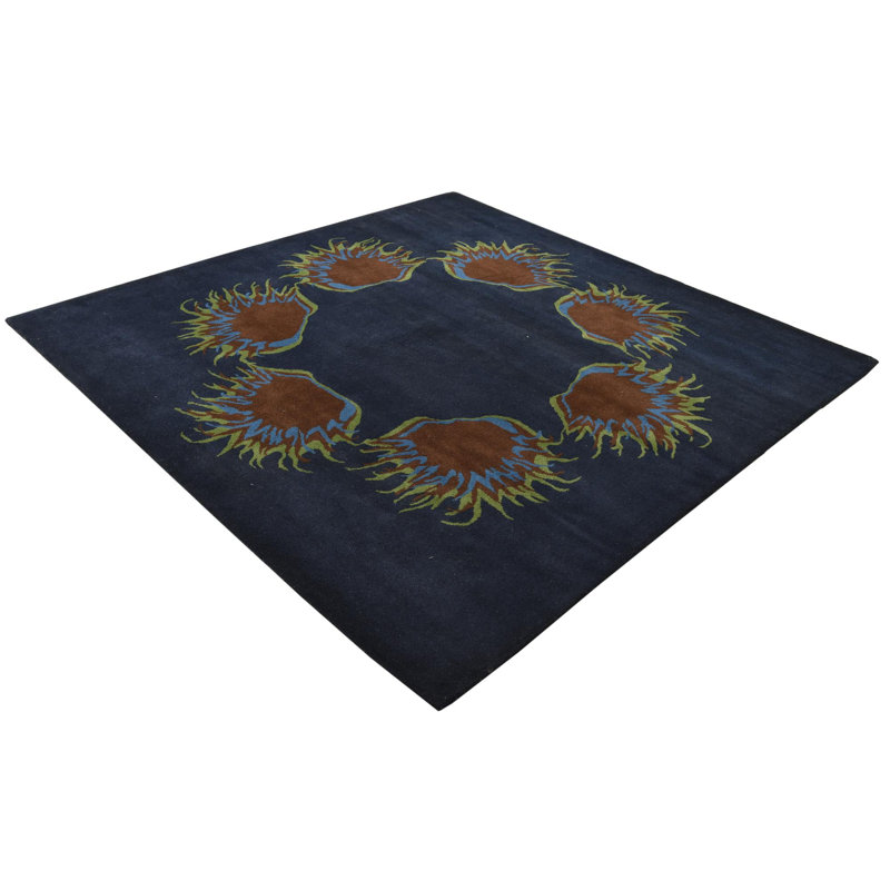 Square Otto Navy Blue Rug