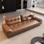 Causeuse-coussin standard en cuir véritable brun