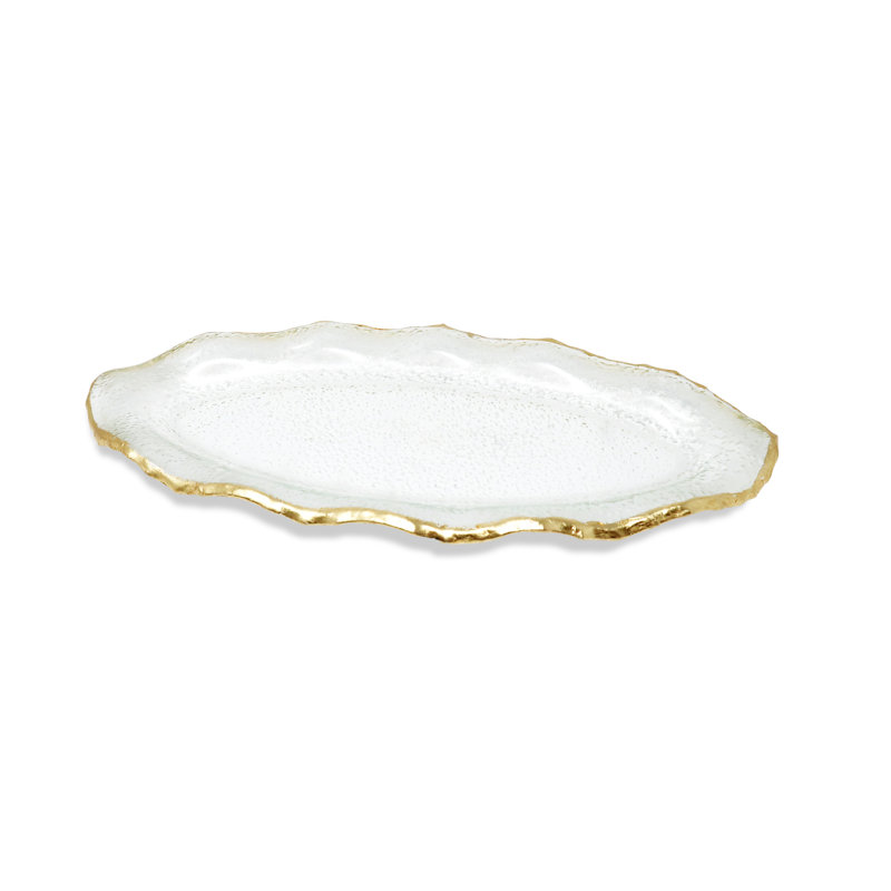 Plateau en verre Berna, H 1,25 po x l 14,25 po x P 6,5 po