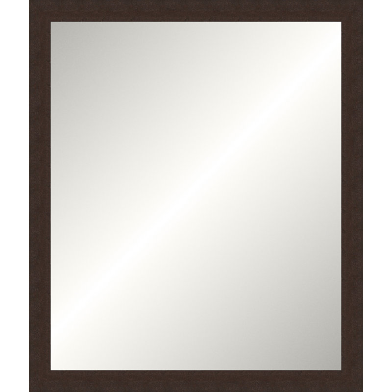 Textured Brown Legacy Mirror, Wide Vanity