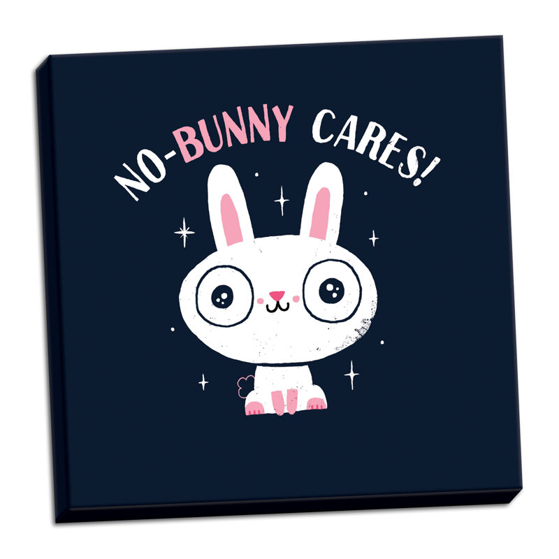 « no lapin préoccupe », impression, Toile tendue, H 16 po x l 16 po x P 0,75 po