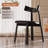 Faux Leather & Solid Wood Modern Open Back Dining Chair-927637723